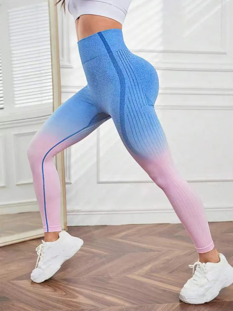 Calça legging, calça legging feminina, calça legging para academia, roupa de academia, legging, legging para academia, calça legging degradê, calça legging rosa degradê