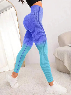 Calça legging, calça legging feminina, calça legging para academia, roupa de academia, legging, legging para academia, calça legging degradê, calça legging azul degradê