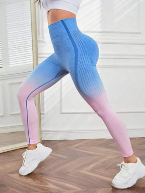 Calça legging, calça legging feminina, calça legging para academia, roupa de academia, legging, legging para academia, calça legging degradê, calça legging rosa degradê