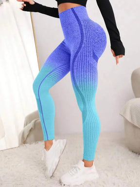 Calça legging, calça legging feminina, calça legging para academia, roupa de academia, legging, legging para academia, calça legging degradê, calça legging azul degradê