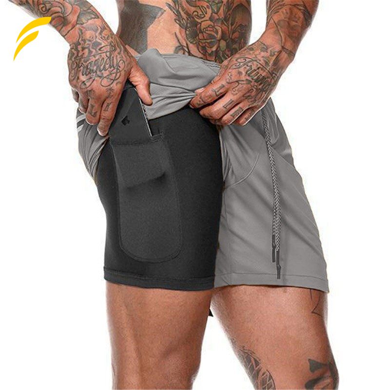 shorts masculino esportivo com bolso interno, shorts masculino esportivo, shorts masculino, shorts esportivo com bolso, shorts de compressão masculino, shorts de compressão com bolso, shorts de compressão, shorts de compressão esportivo cinza