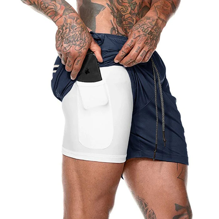 shorts masculino esportivo com bolso interno, shorts masculino esportivo, shorts masculino, shorts esportivo com bolso, shorts de compressão masculino, shorts de compressão com bolso, shorts de compressão, shorts de compressão esportivo azul